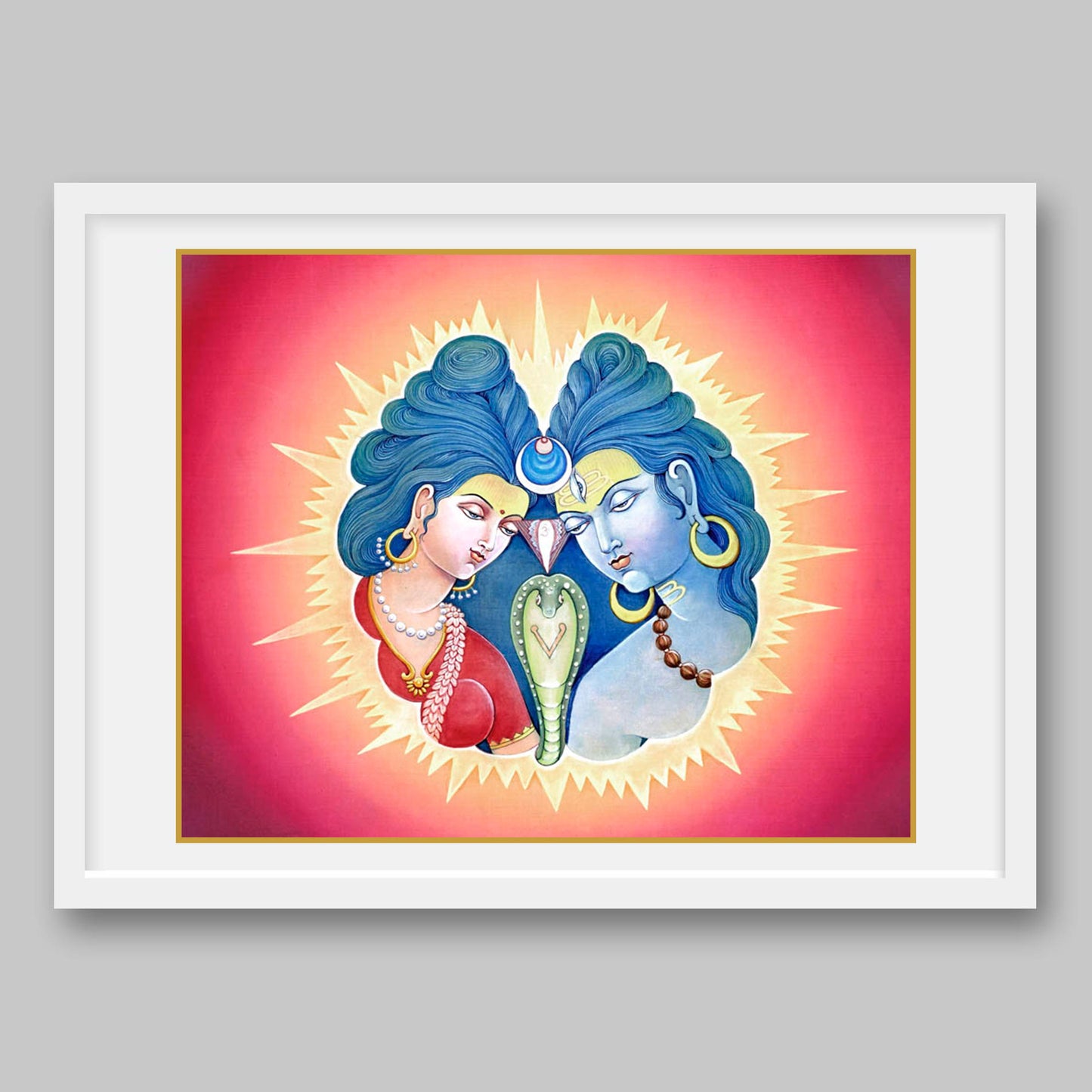 Shiva and Shakti Ardhanarishwara – High Quality Print of Artwork by Pieter Weltevrede - Sagar World