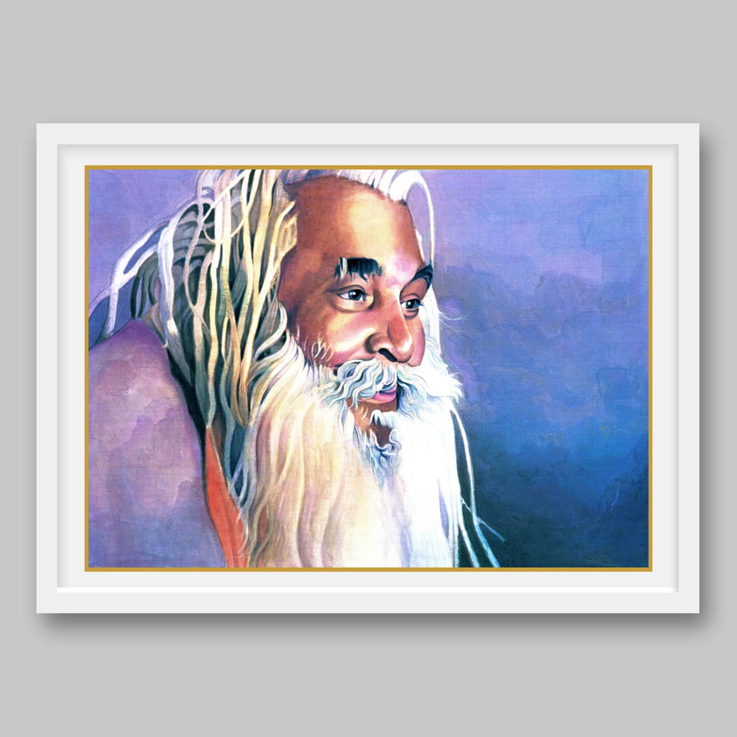 Sadhu with White Beard - High Quality Print of Artwork by Pieter Weltevrede - Sagar World