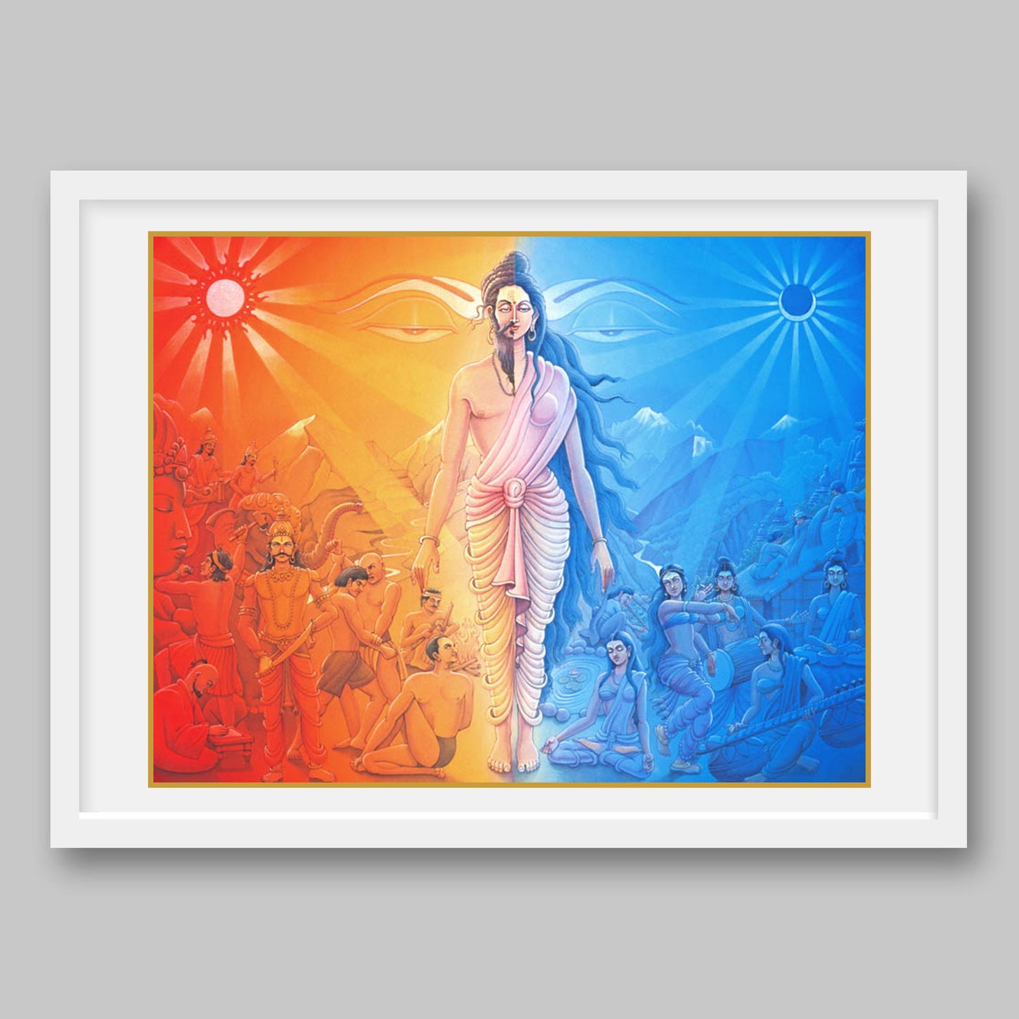 Solar and Lunar Nadis – High Quality Print of Artwork by Pieter Weltevrede - Sagar World