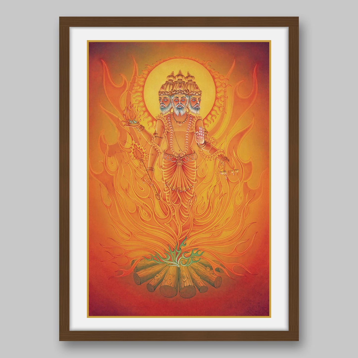 Agni – The Hindu God of Fire – High Quality Print of Artwork by Pieter Weltevrede