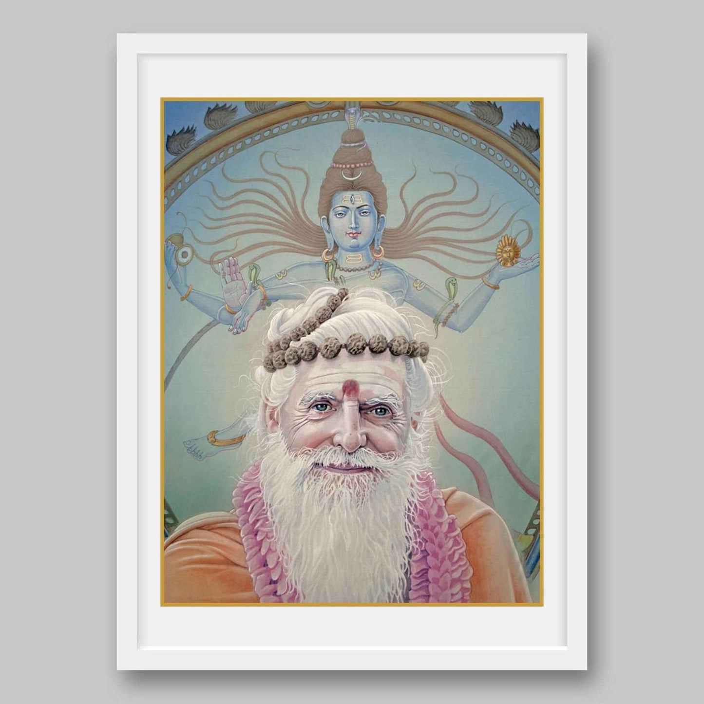 Hindu Spiritual Leader Satguru Sivaya Subramuniyaswami- High Quality Print of Artwork by Pieter Weltevrede