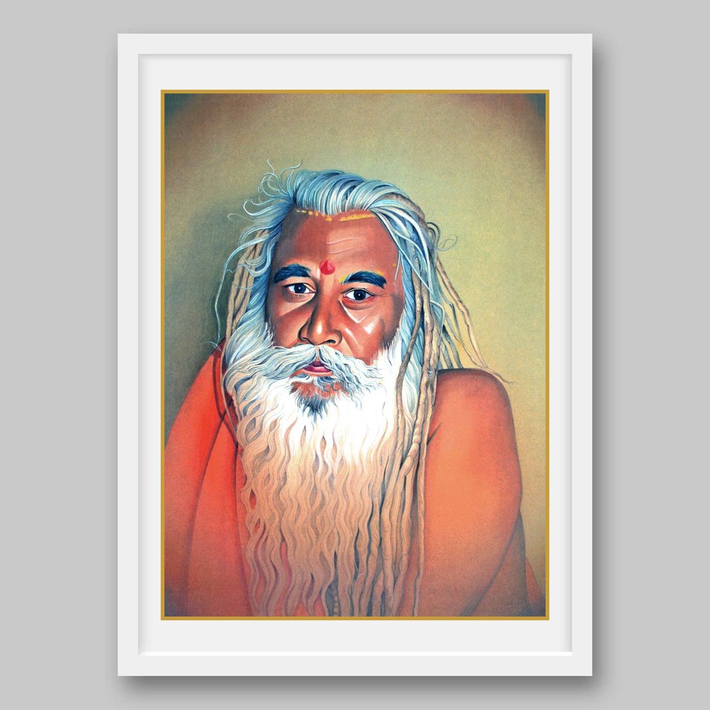 Old Sadhu - High Quality Print of Artwork by Pieter Weltevrede - Sagar World