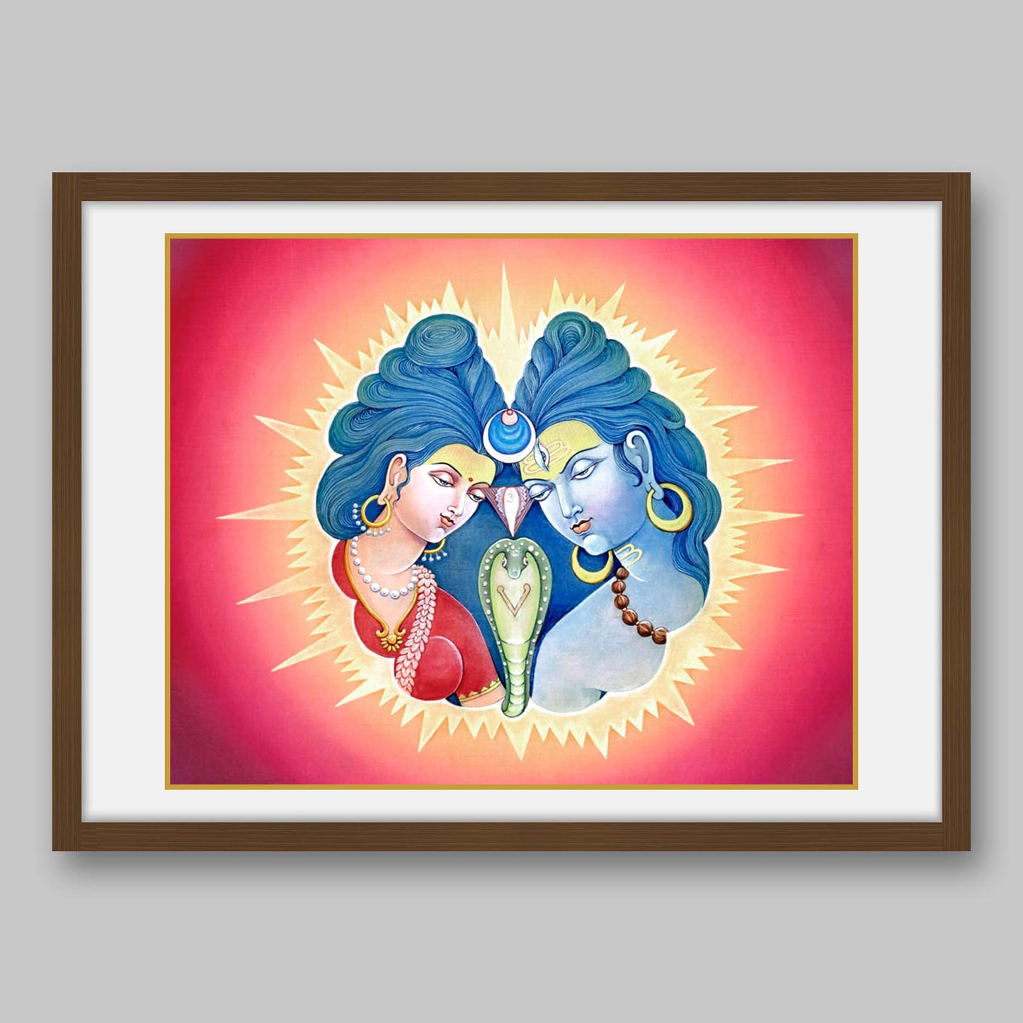 Shiva and Shakti Ardhanarishwara – High Quality Print of Artwork by Pieter Weltevrede - Sagar World