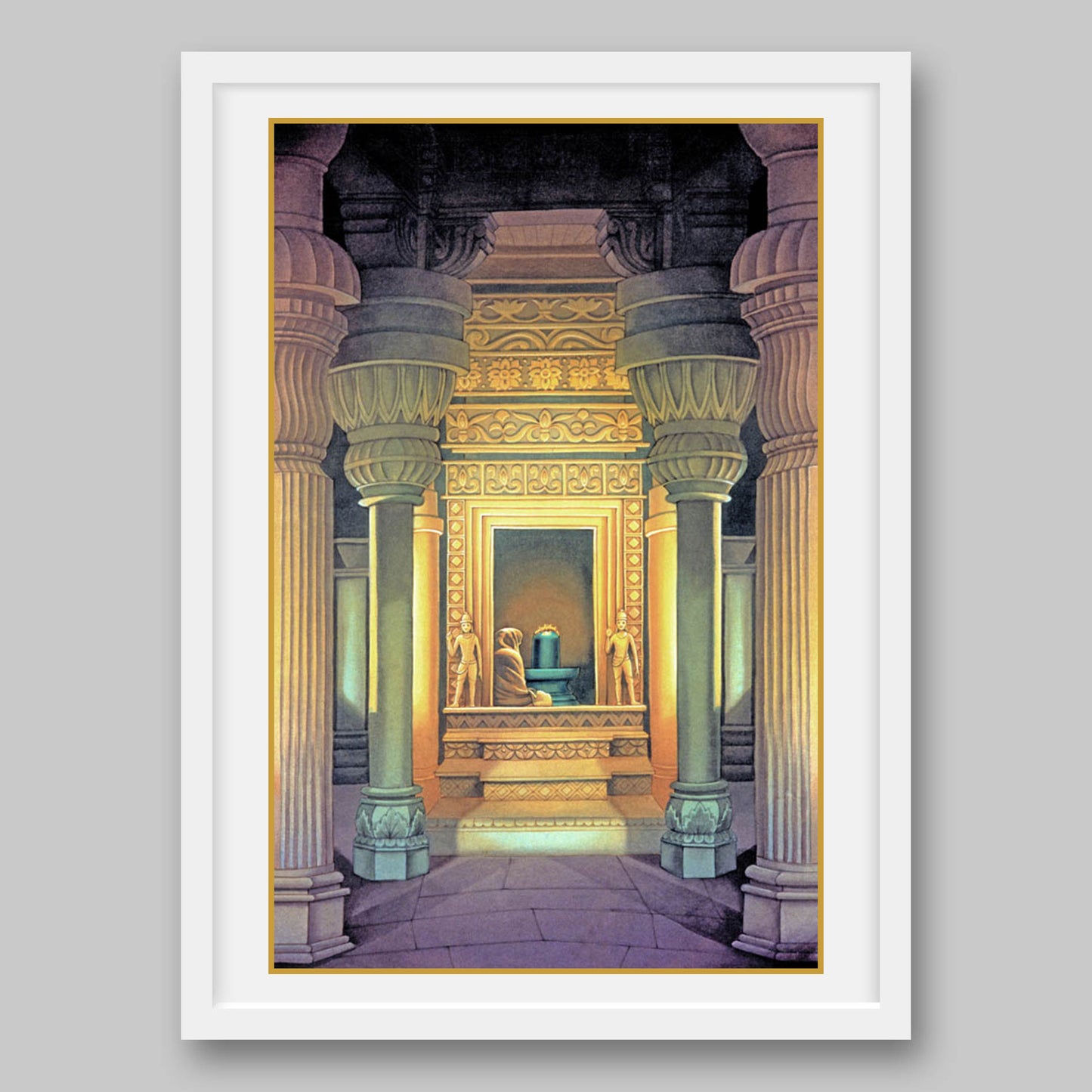 Shiva Temple Scene – High Quality Print of Artwork by Pieter Weltevrede - Sagar World