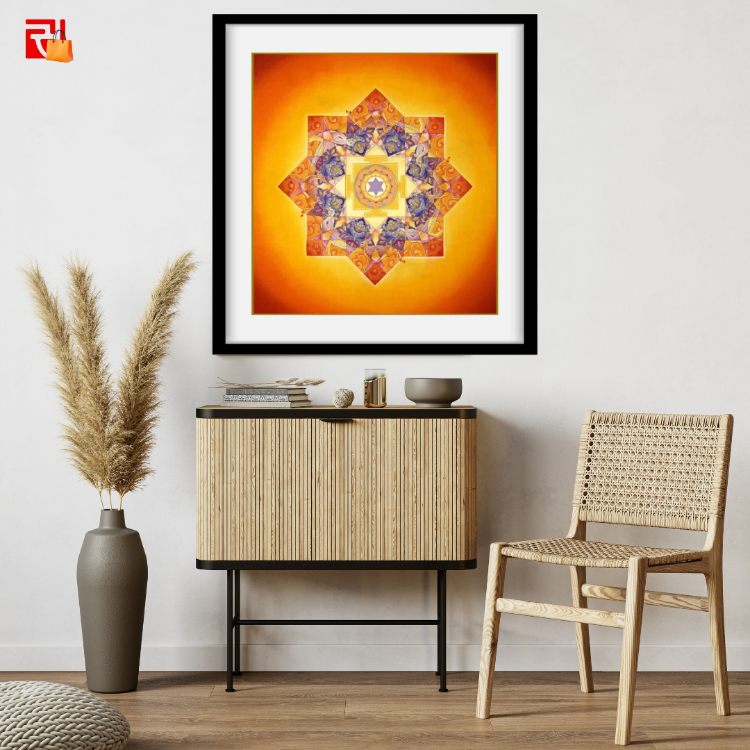 Bhuvaneshwari Yantra – High Quality Print of Artwork by Pieter Weltevrede - Home Decor