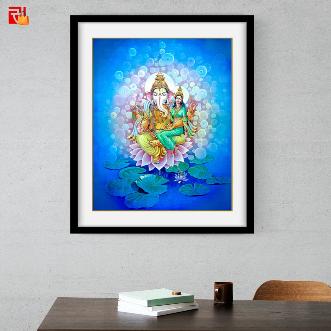 Ganesh and Riddhi – High Quality Print of Artwork by Pieter Weltevrede