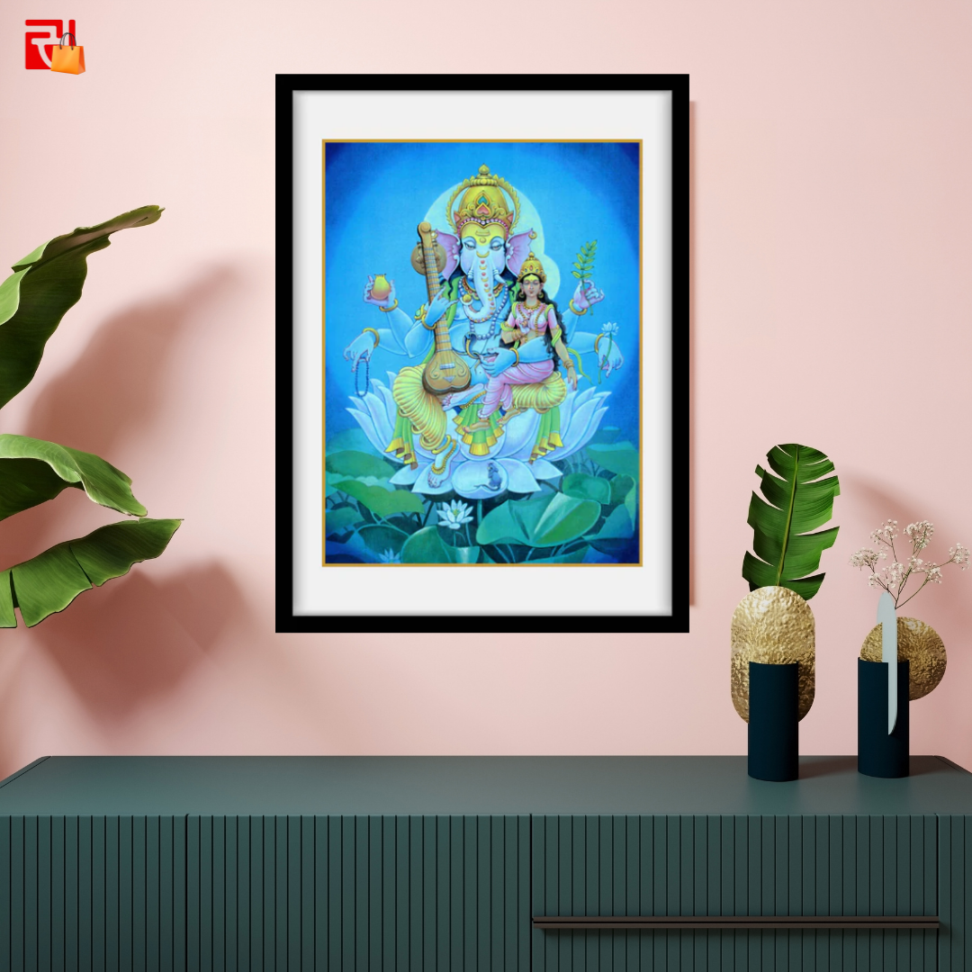 Ganesha & Riddhi – High Quality Print of Artwork by Pieter Weltevrede