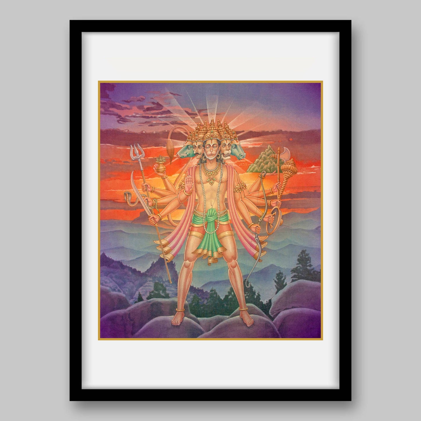 Panchamukhi Hanuman – High Quality Print of Artwork by Pieter Weltevrede - Sagar World