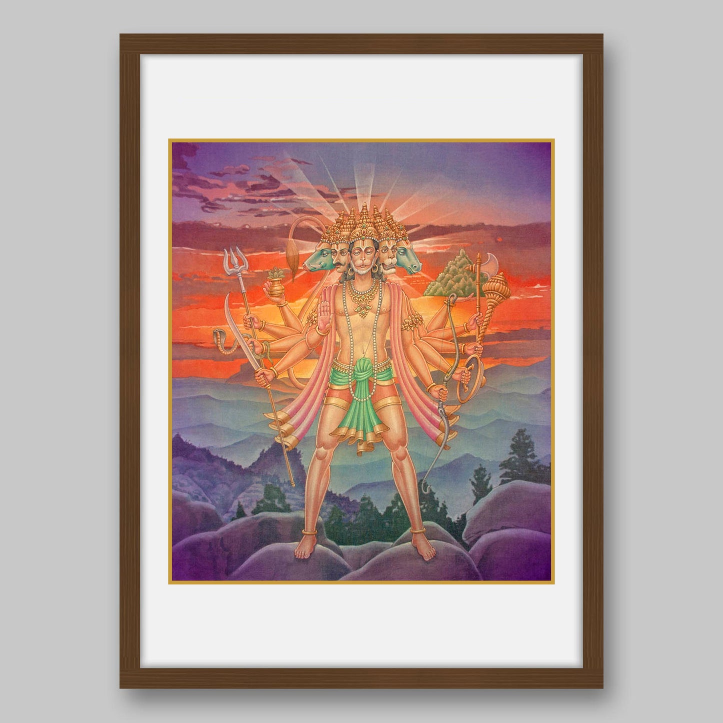 Panchamukhi Hanuman – High Quality Print of Artwork by Pieter Weltevrede - Sagar World