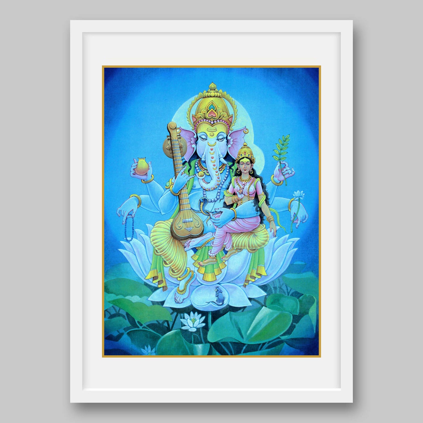 Ganesha & Riddhi – High Quality Print of Artwork by Pieter Weltevrede