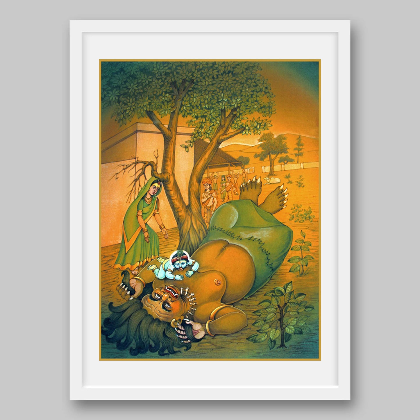 Krishna and Putna Vadh – High Quality Print of Artwork by Pieter Weltevrede