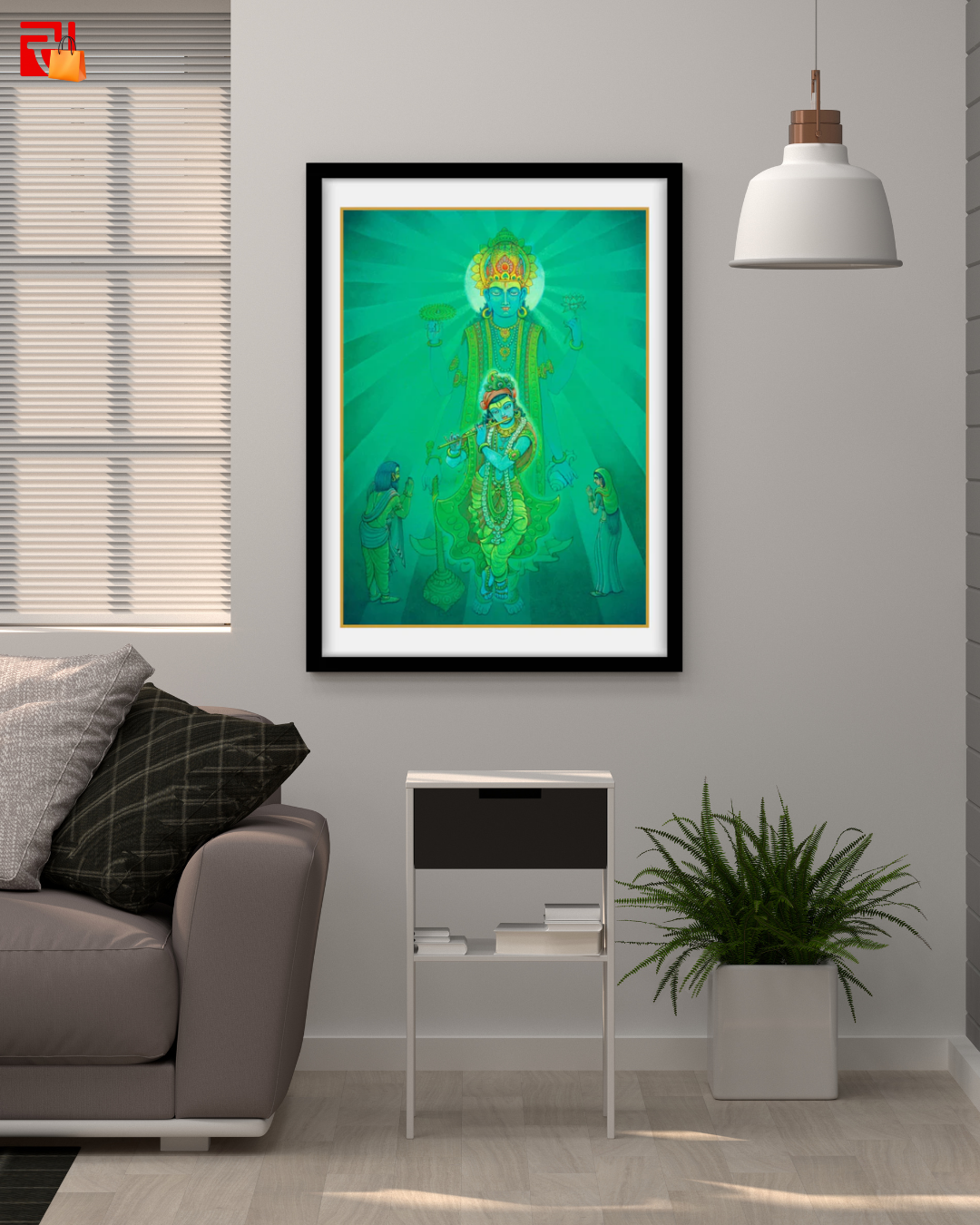 Krishna, Vasudev and Devki – High Quality Print of Artwork by Pieter Weltevrede