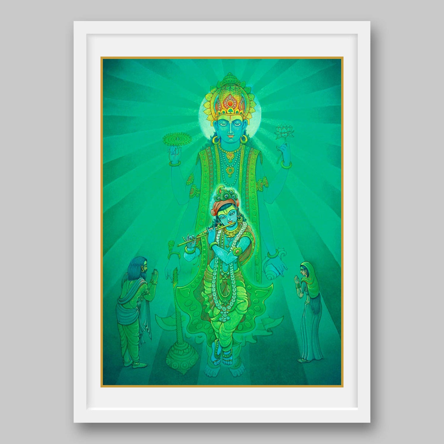 Krishna, Vasudev and Devki – High Quality Print of Artwork by Pieter Weltevrede