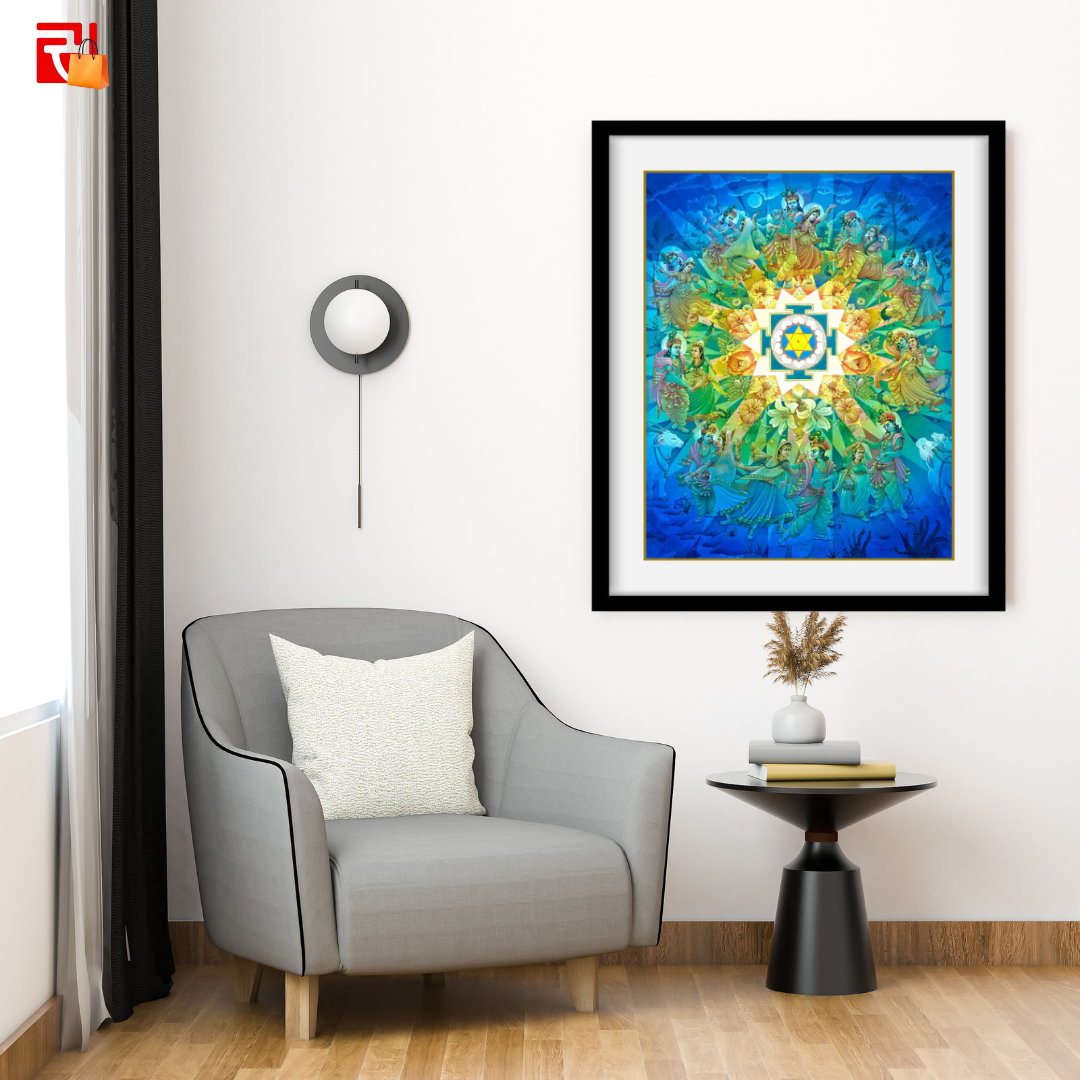 Krishna Yantra - High Quality Print of Artwork by Pieter Weltevrede - Home Decor