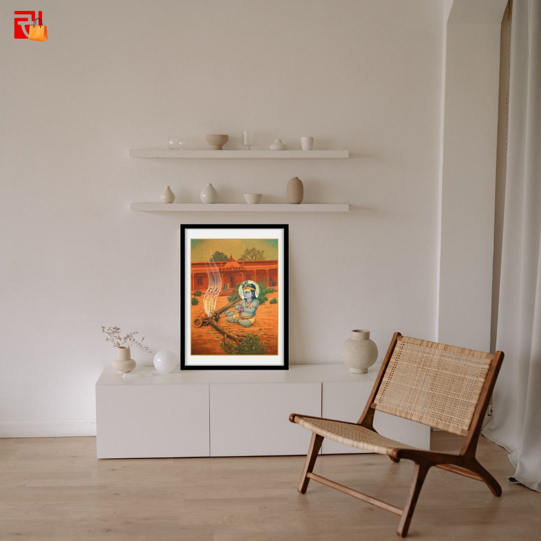 Krishna freeing Yakshas from tree - High Quality Print of Artwork by Pieter Weltevrede