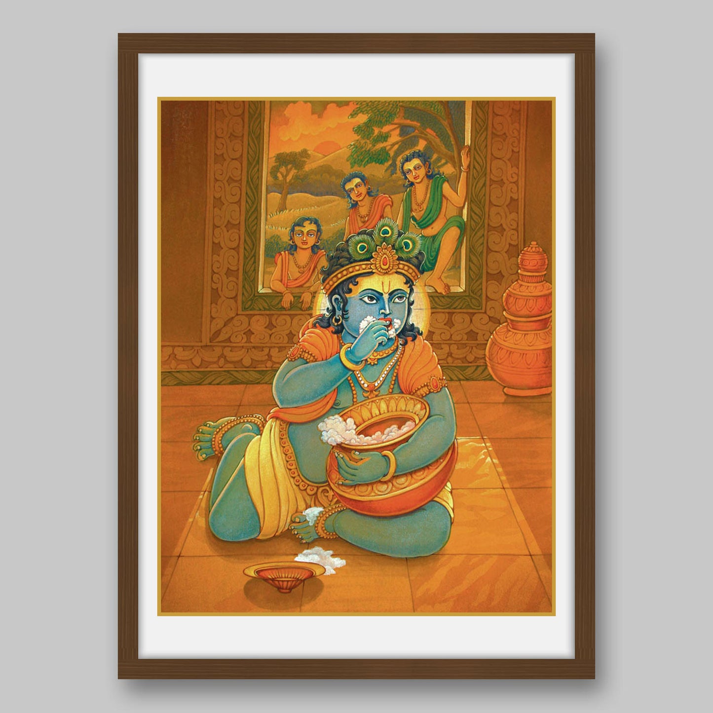 Makhanchor Krishna – High Quality Print of Artwork by Pieter Weltevrede - Sagar World