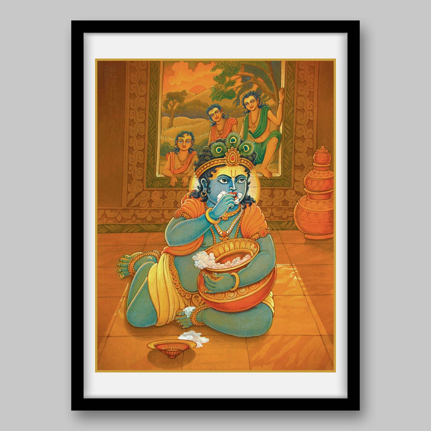 Makhanchor Krishna – High Quality Print of Artwork by Pieter Weltevrede - Sagar World
