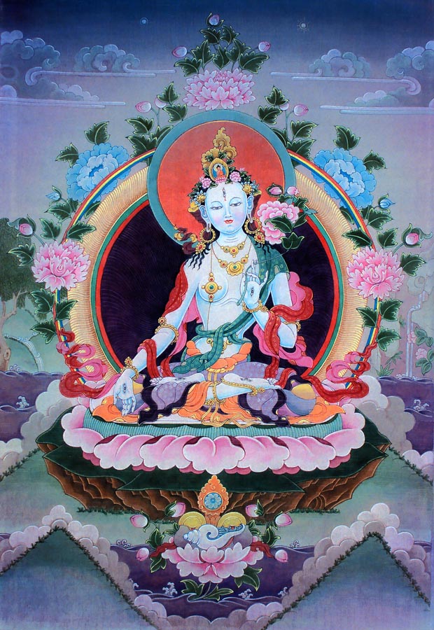 White Tara – The Female Boddhisatva and Bestower of Longevity - High Quality Print of Artwork by Pieter Weltevrede