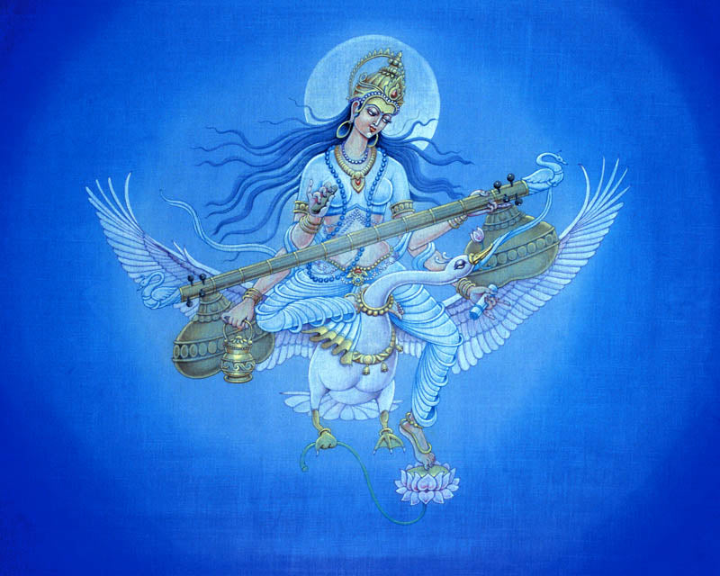 Saraswati - High Quality Print of Artwork by Pieter Weltevrede