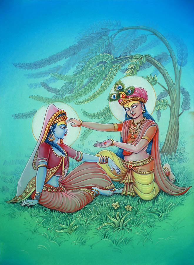 Radha Krishna - High Quality Print of Artwork by Pieter Weltevrede
