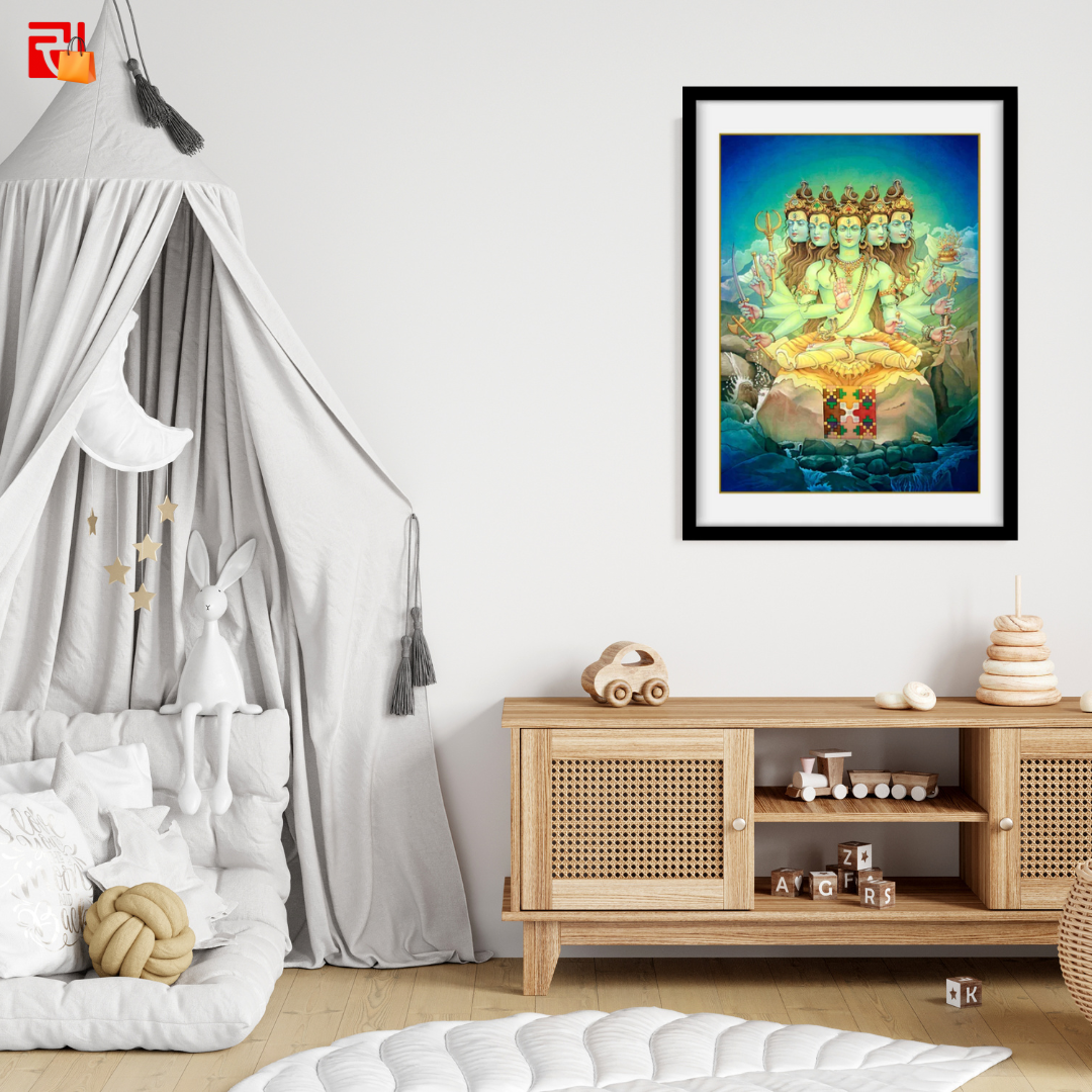Panchvaktra Shiva – High Quality Print of Artwork by Pieter Weltevrede