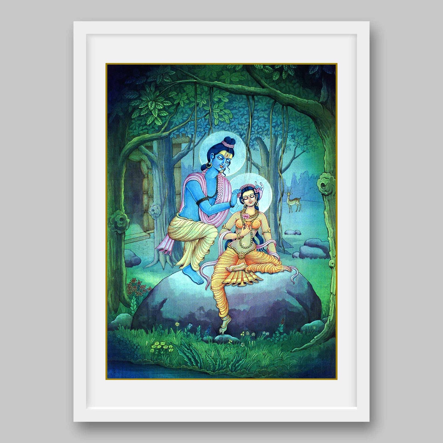 Ram and Sita - High Quality Print of Artwork by Pieter Weltevrede - Sagar World