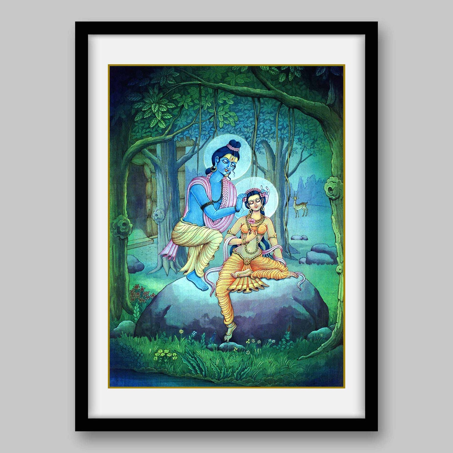 Ram and Sita - High Quality Print of Artwork by Pieter Weltevrede - Sagar World
