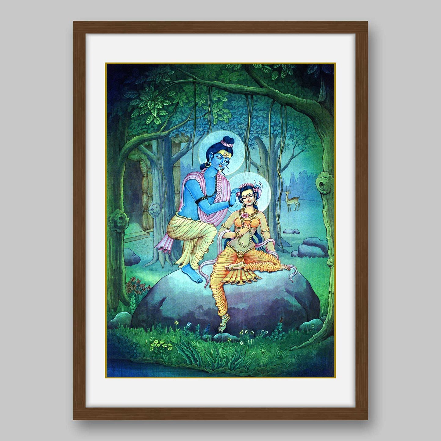 Ram and Sita - High Quality Print of Artwork by Pieter Weltevrede - Sagar World