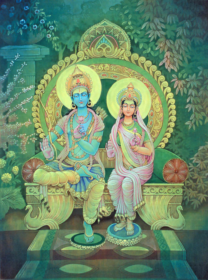 Ram and Sita - High Quality Print of Artwork by Pieter Weltevrede