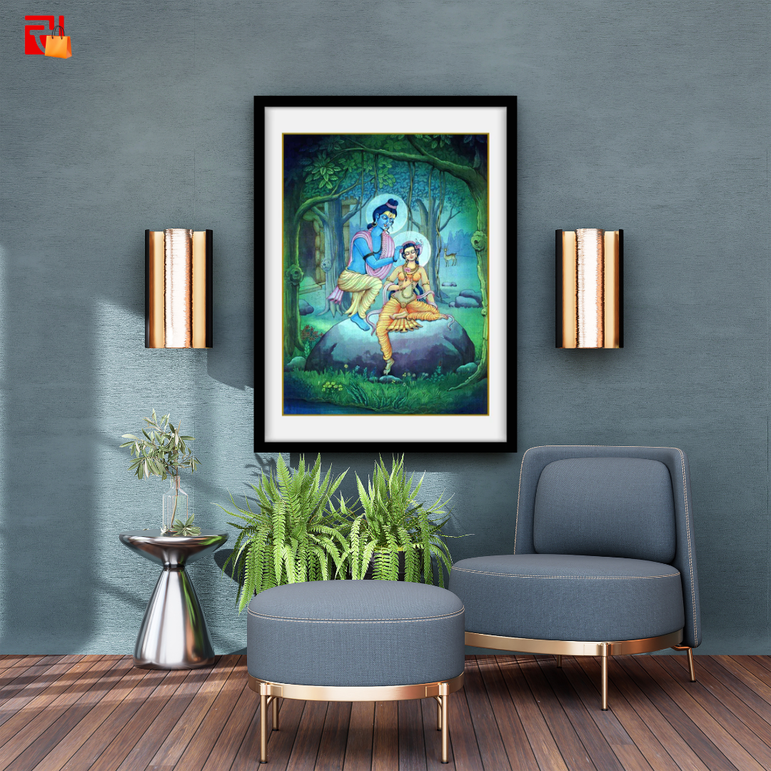 Ram and Sita - High Quality Print of Artwork by Pieter Weltevrede