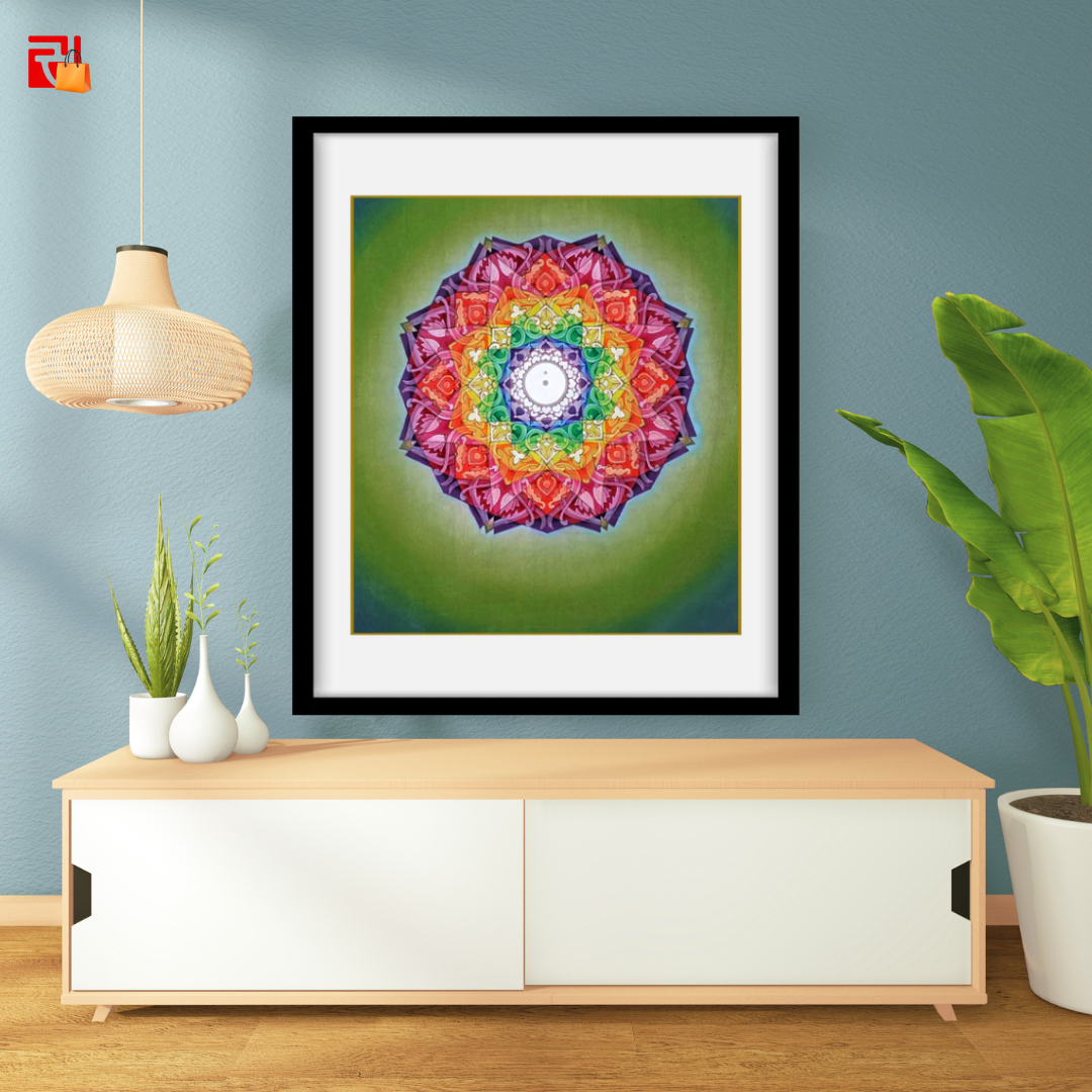 Sahasrara Chakra Mandala - High Quality Print of Artwork by Pieter Weltevrede