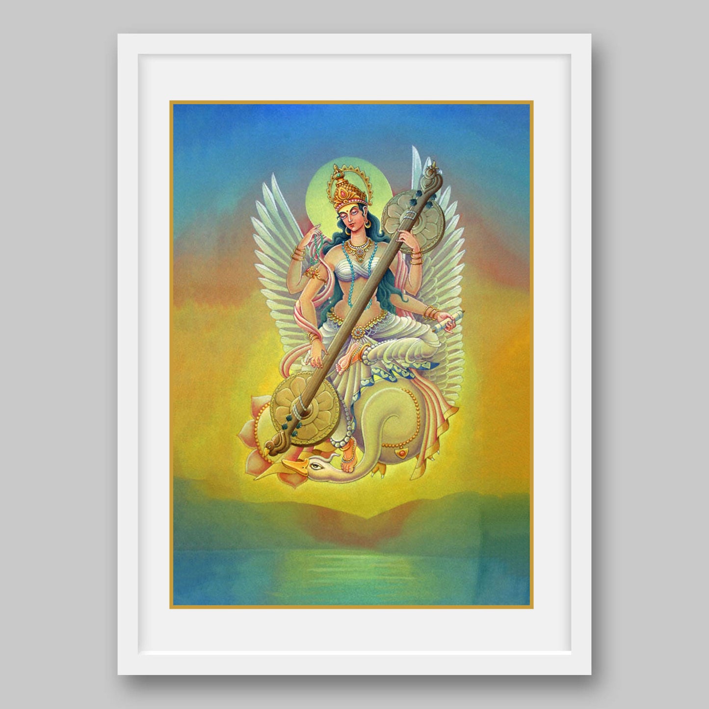Saraswati - High Quality Print of Artwork by Pieter Weltevrede - Sagar World
