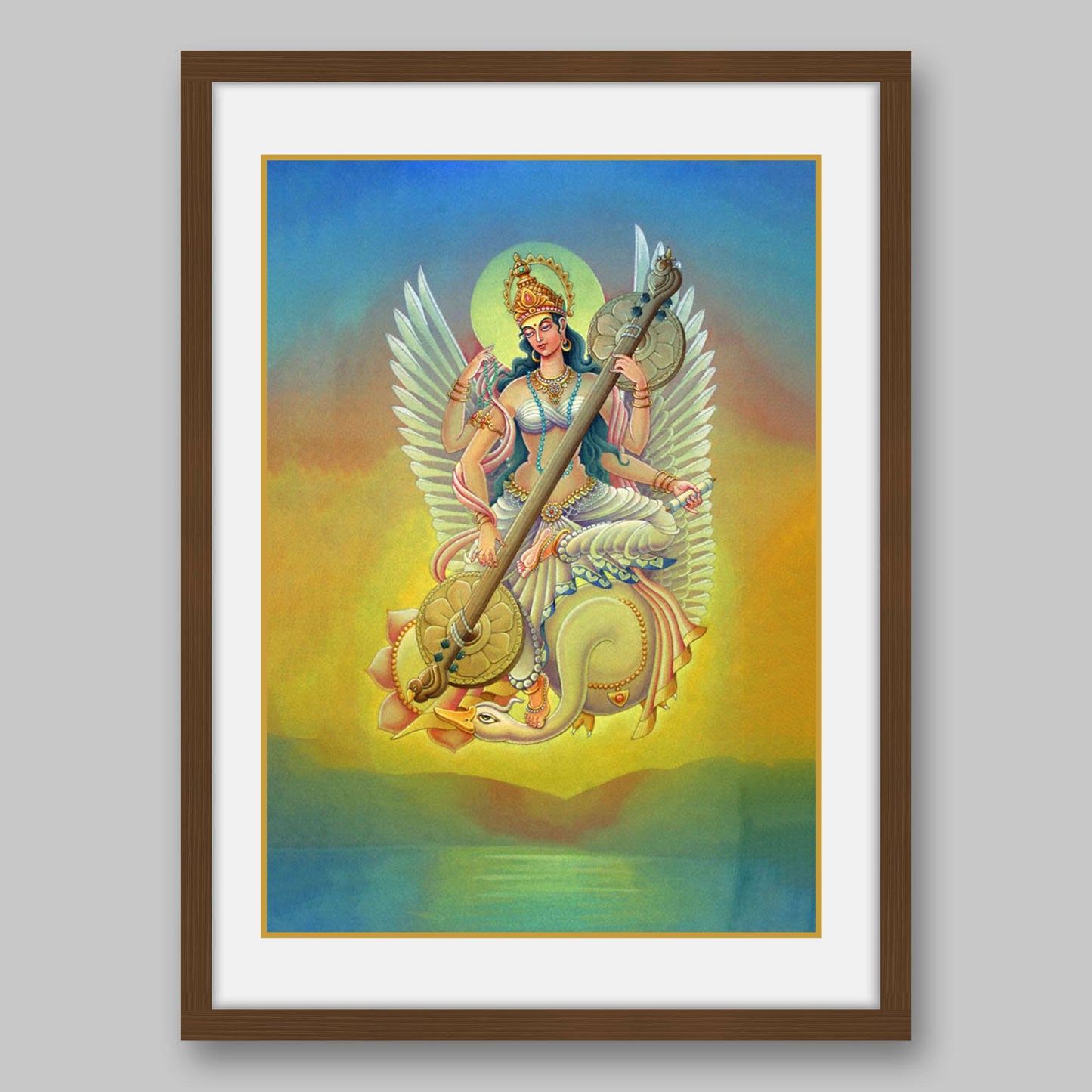 Saraswati - High Quality Print of Artwork by Pieter Weltevrede - Sagar World