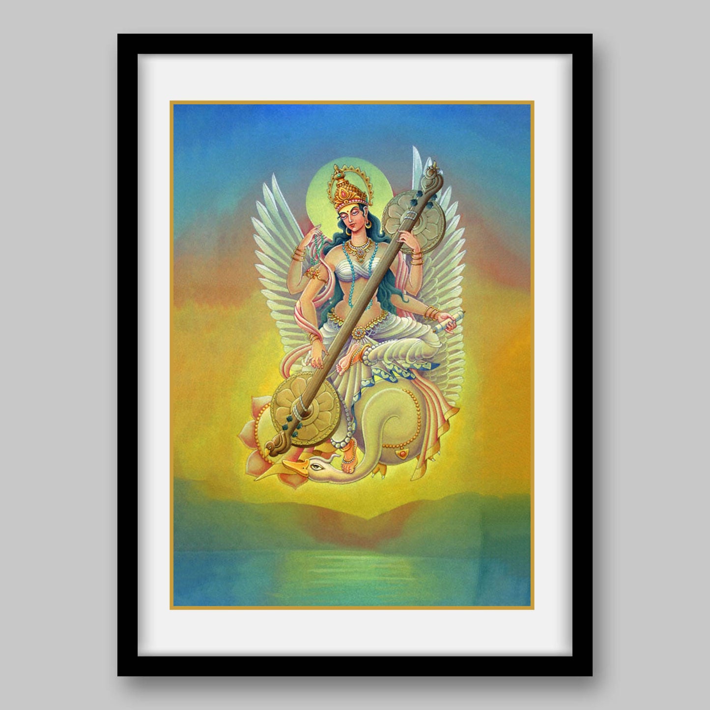 Saraswati - High Quality Print of Artwork by Pieter Weltevrede - Sagar World