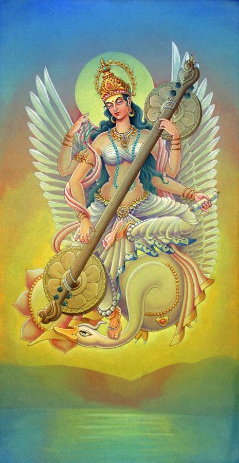 Saraswati - High Quality Print of Artwork by Pieter Weltevrede - Sagar World
