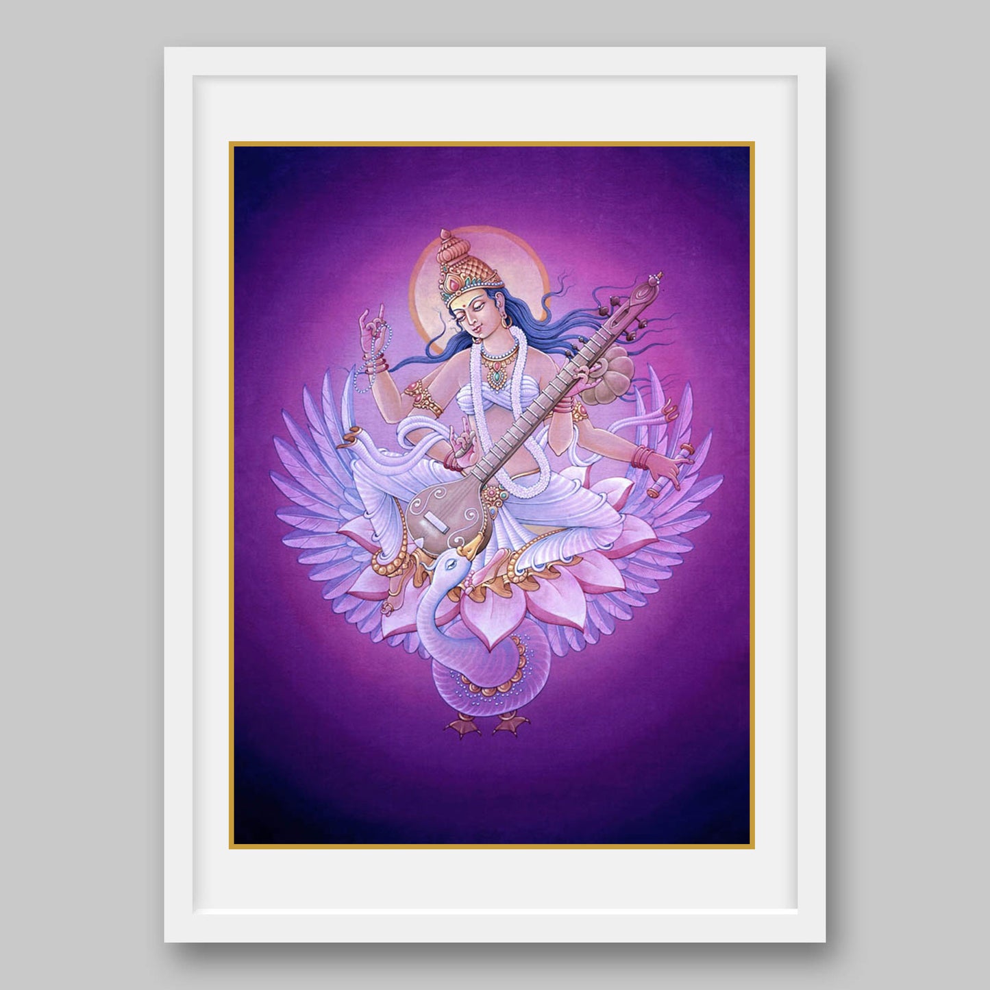 Saraswati – High Quality Print of Artwork by Pieter Weltevrede - Sagar World