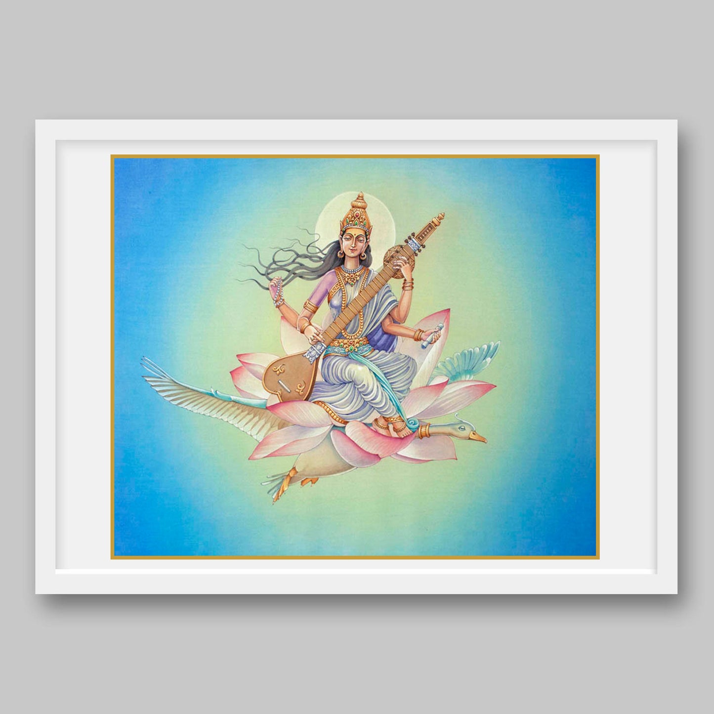 Saraswati – High Quality Print of Artwork by Pieter Weltevrede - Sagar World