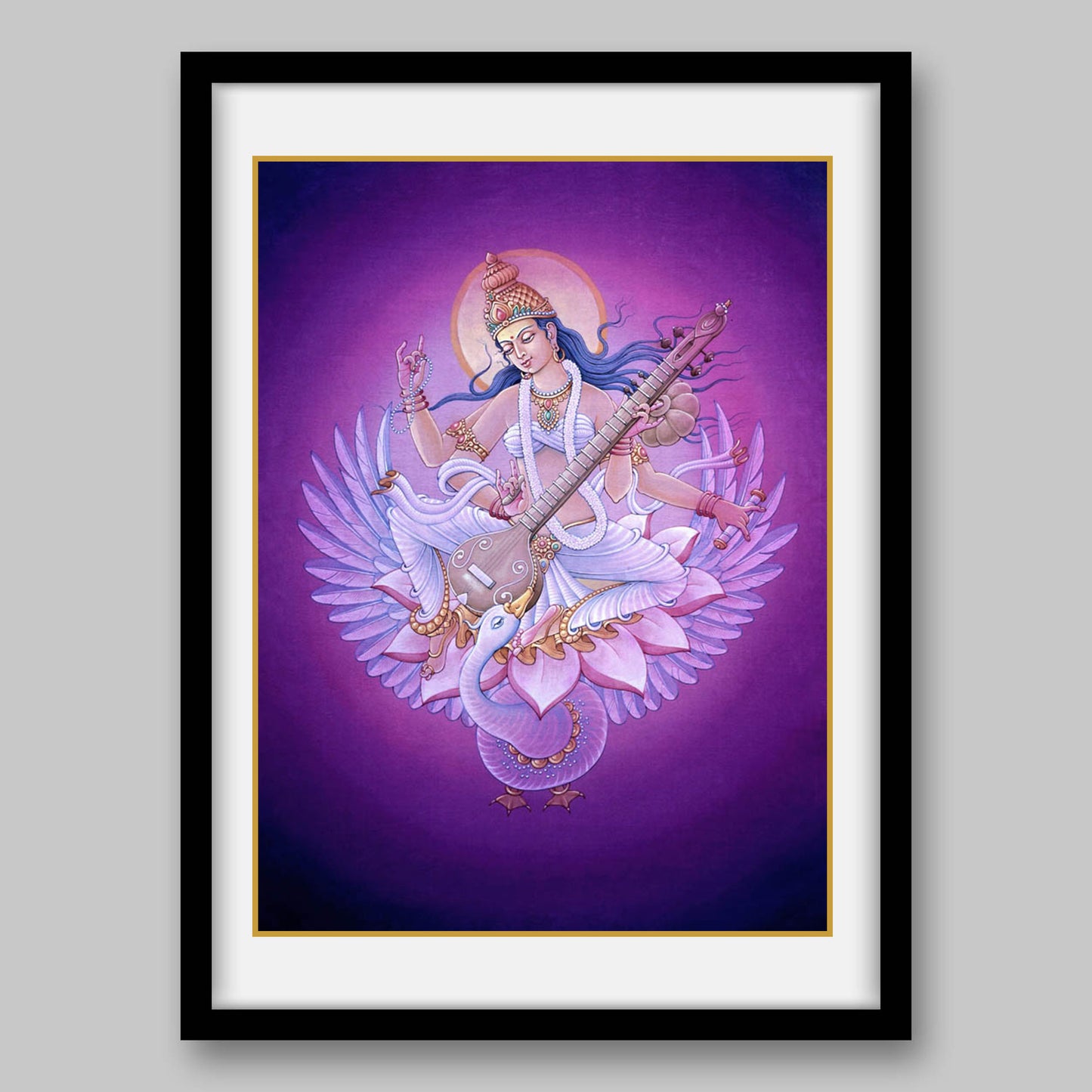 Saraswati – High Quality Print of Artwork by Pieter Weltevrede - Sagar World