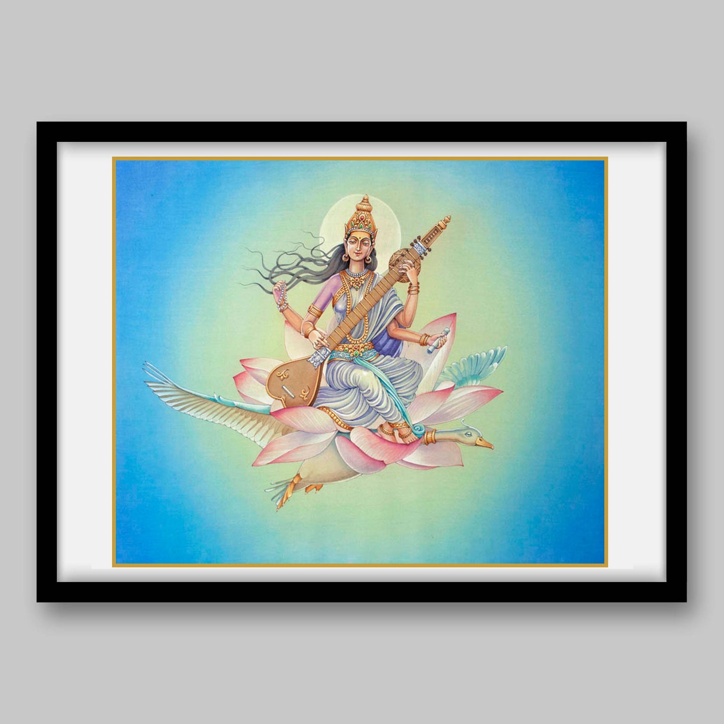 Saraswati – High Quality Print of Artwork by Pieter Weltevrede - Sagar World