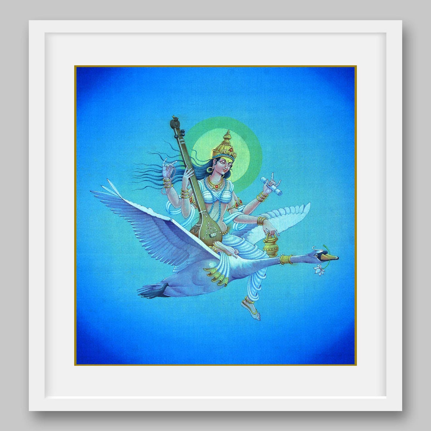 Saraswati - High Quality Print of Artwork by Pieter Weltevrede - Sagar World