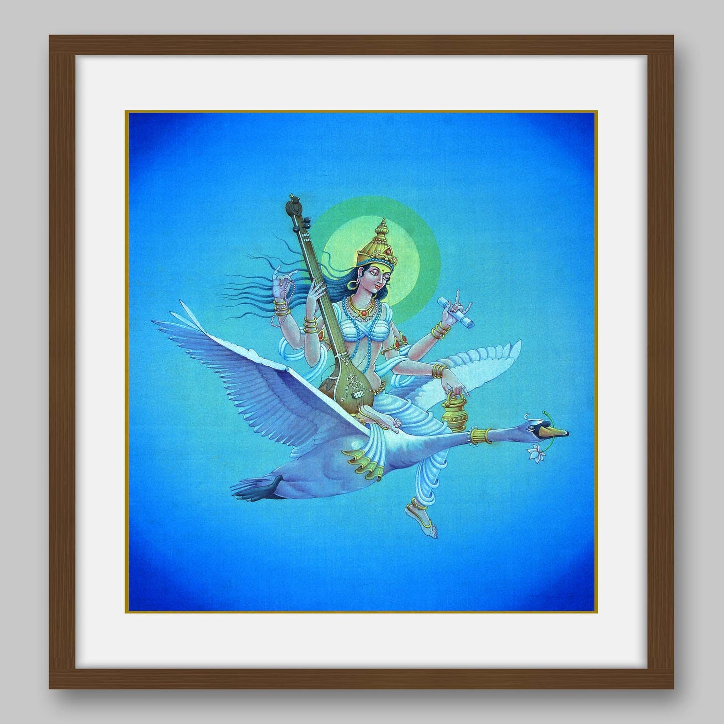 Saraswati - High Quality Print of Artwork by Pieter Weltevrede - Sagar World