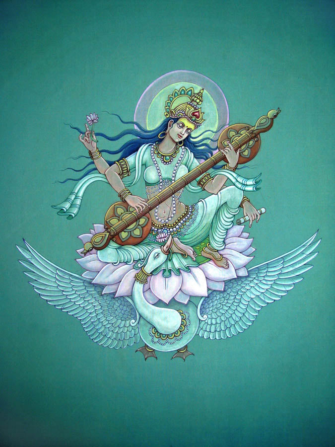 Saraswati – High Quality Print of Artwork by Pieter Weltevrede