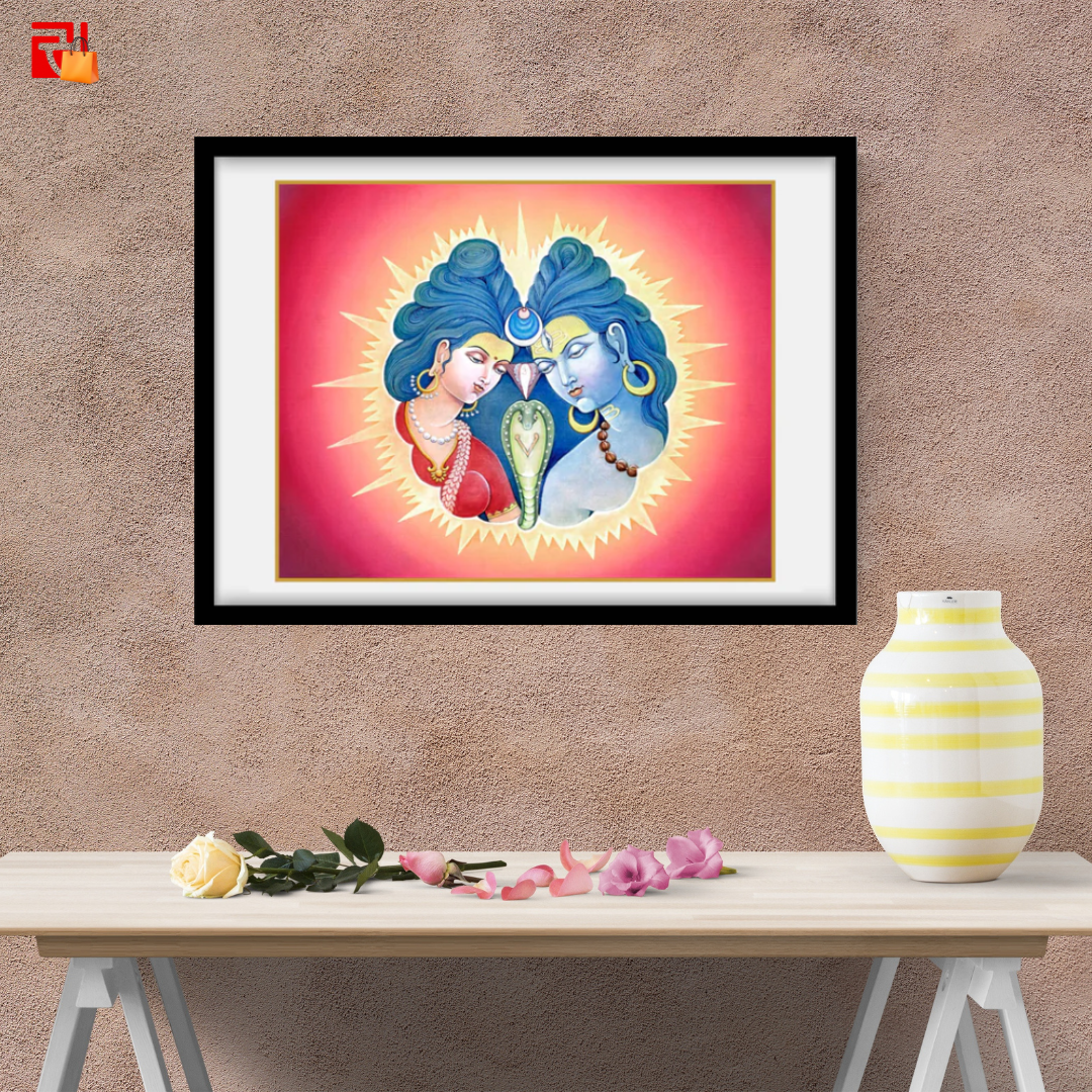 Shiva and Shakti Ardhanarishwara – High Quality Print of Artwork by Pieter Weltevrede
