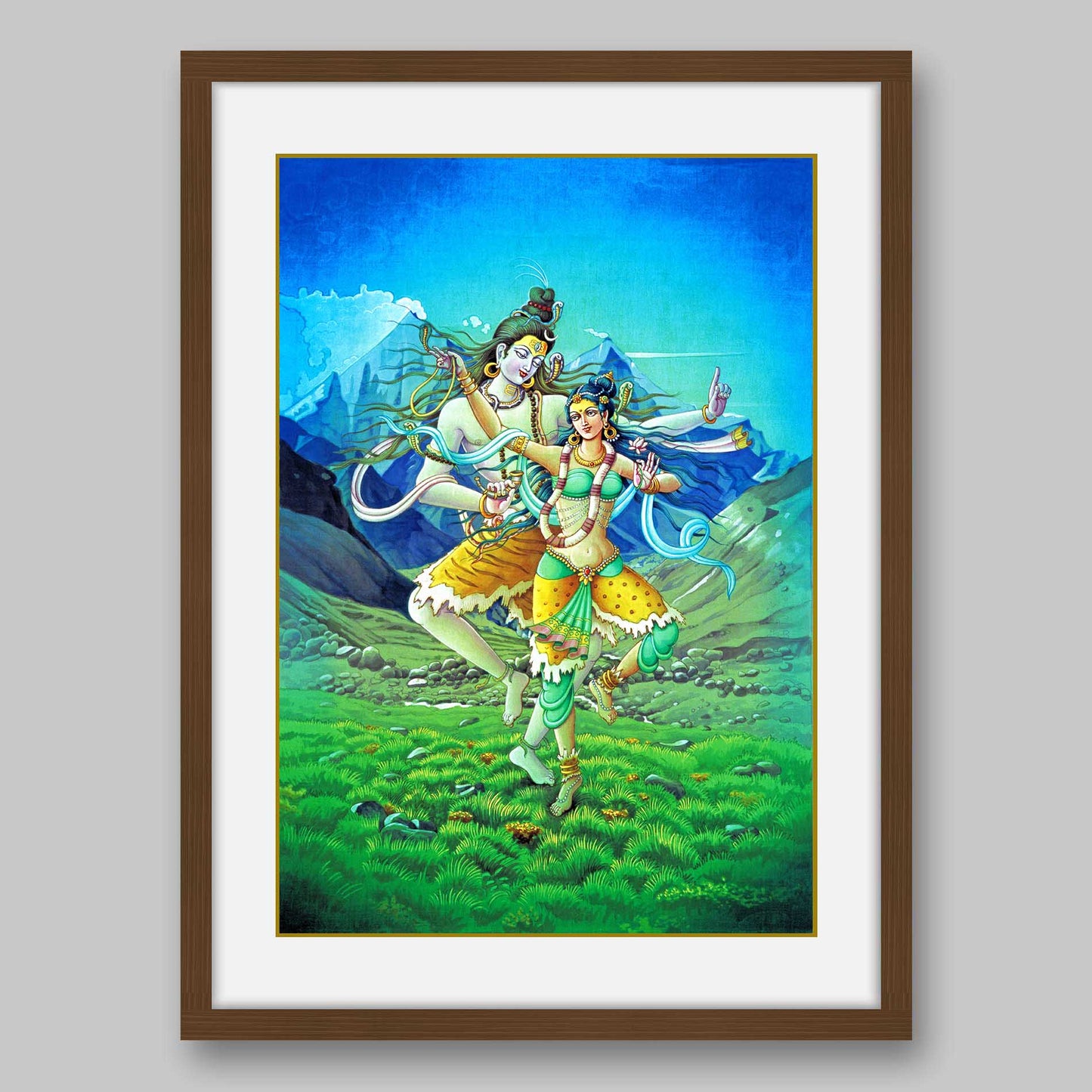 Shiva and Parvati - High Quality Print of Artwork by Pieter Weltevrede