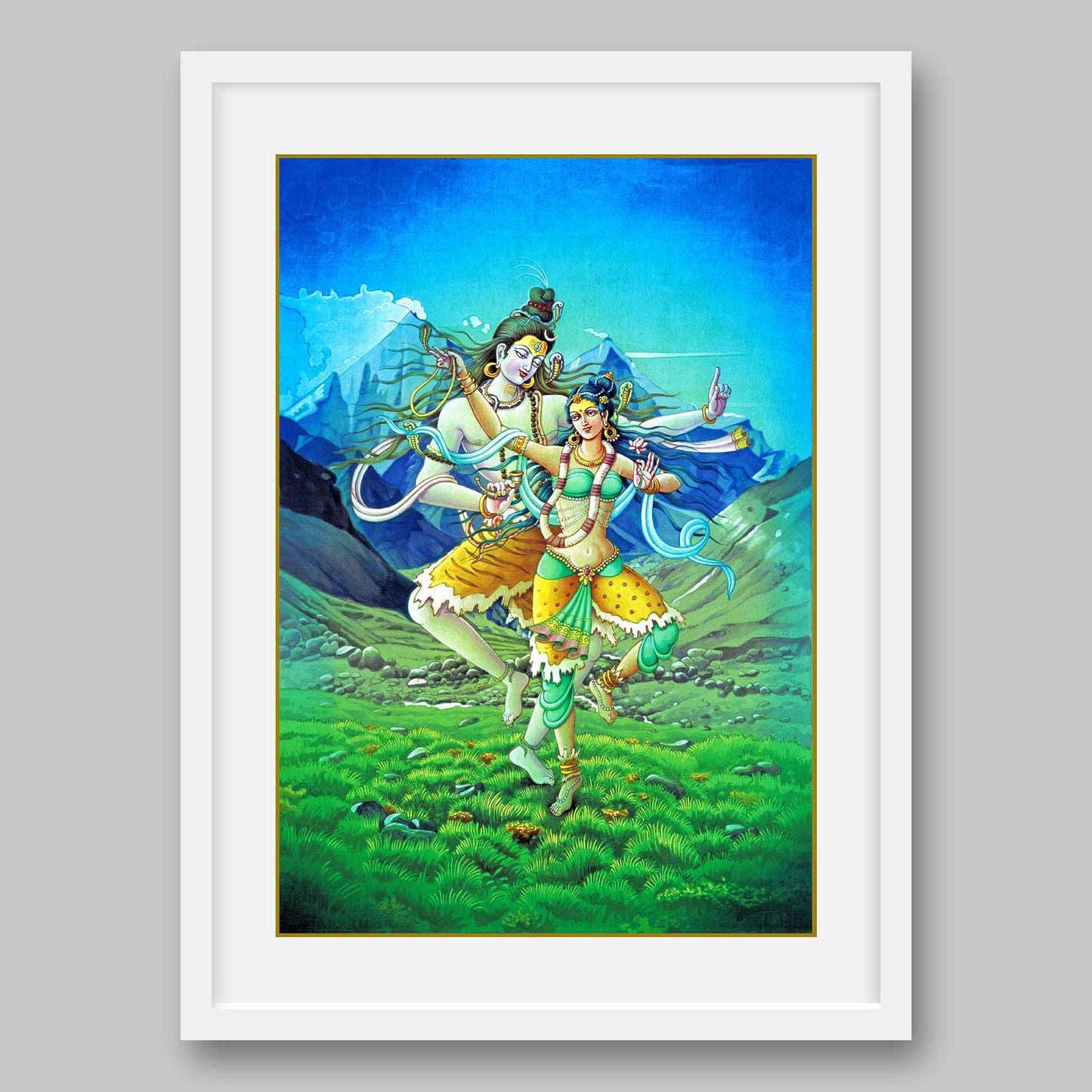 Shiva and Parvati - High Quality Print of Artwork by Pieter Weltevrede