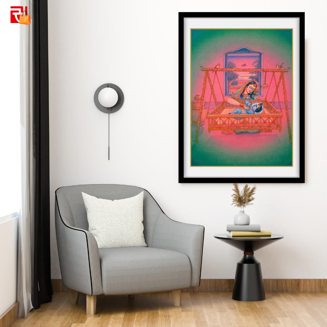 Krishna & Yashoda – High Quality Print of Artwork by Pieter Weltevrede