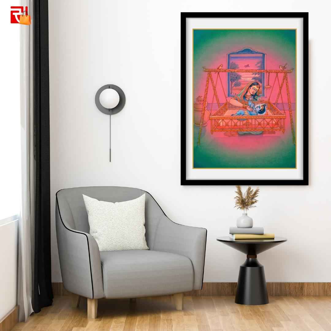 Krishna & Yashoda – High Quality Print of Artwork by Pieter Weltevrede