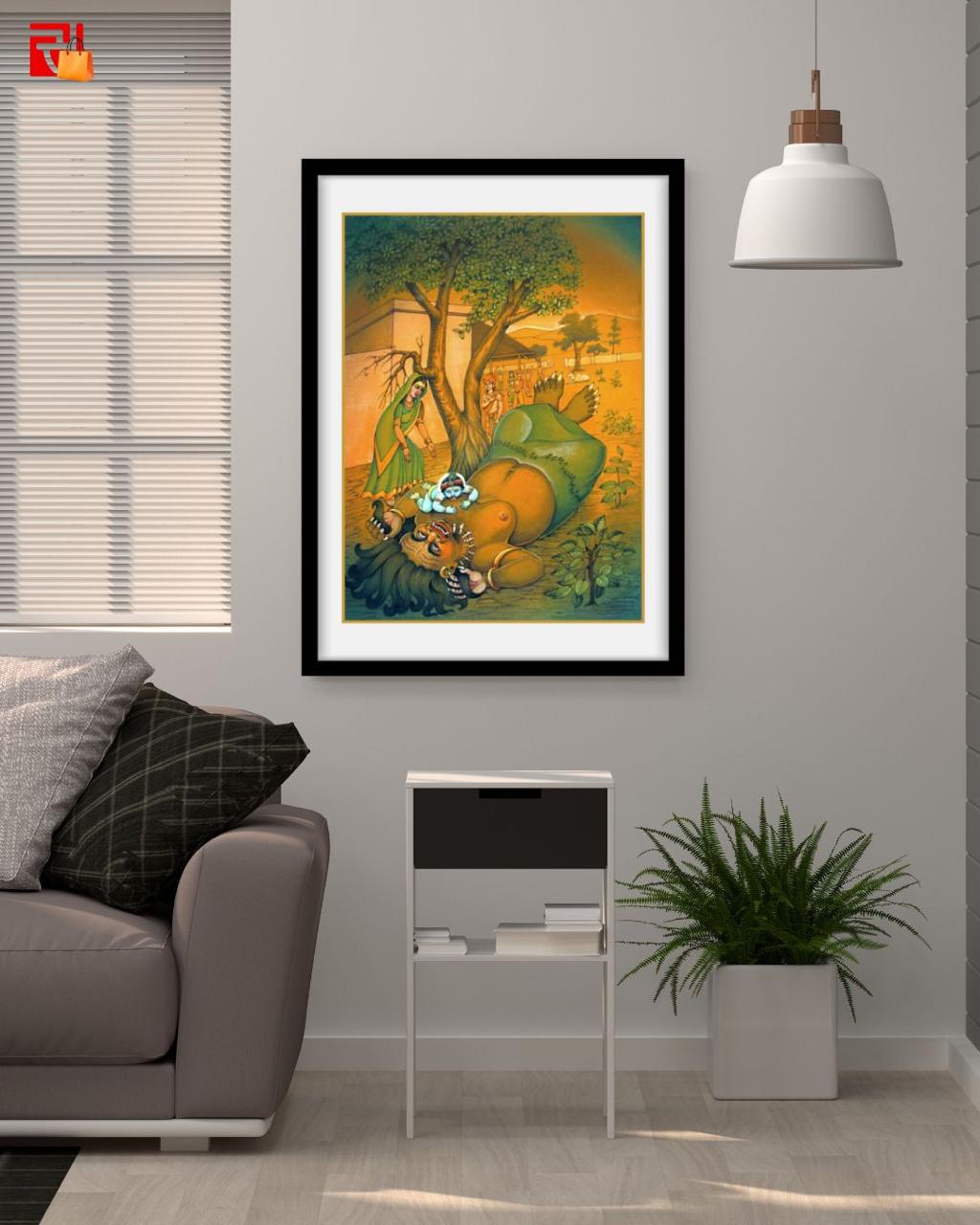 Krishna and Putna Vadh – High Quality Print of Artwork by Pieter Weltevrede