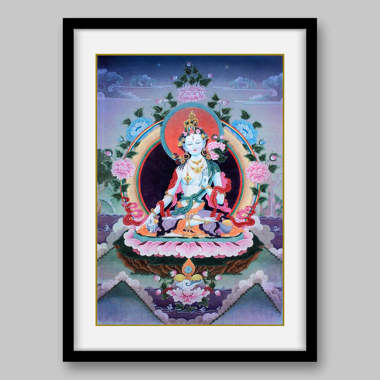 White Tara – The Female Boddhisatva and Bestower of Longevity - High Quality Print of Artwork by Pieter Weltevrede