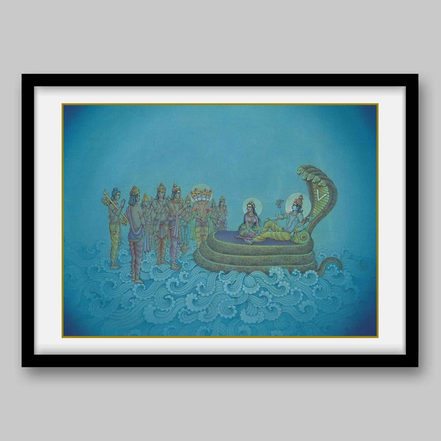 Devas appealing to God, Vishnu – High Quality Print of Artwork by Pieter Weltevrede